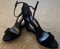 ダイアナ　ブラックサンダル　22.5cm
