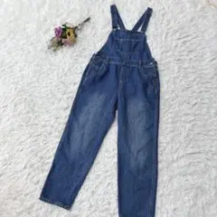 コルザ　サロペット　オールインワン　ジーンズ　Gパン　デニムブルー　L