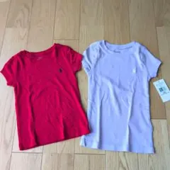 Ralph Lauren Tシャツセット 4T 赤 薄紫