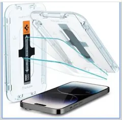 Spigen EZ Fit ガラスフィルム iPhone 14 Pro用2枚入