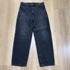 ユニクロ　UNIQLO JEANS デニムパンツ ブラック　バギージーンズ