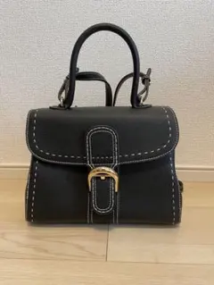 ブラックショルダーバッグ 合成皮革