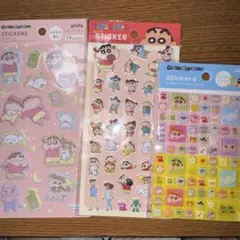 クレヨンしんちゃん　タイルシール　ぷっくりシール　ふわふわシール