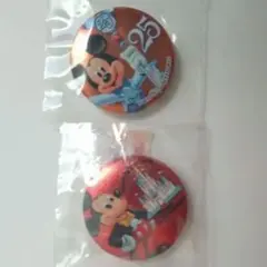 東京ディズニーリゾート　ミッキーマウス 記念 缶バッジ 2個セット
