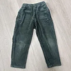 グレー コーデュロイ ストライプパンツ