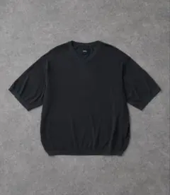 【新品未使用】コンパクトシルエット ハイゲージ 半袖 サマーニット Tシャツ Lのサムネイル