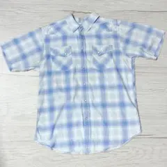 Polo By Ralph Lauren ウエスタンシャツ XL チェック 青