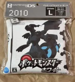 ホワイト ゼクロム Unisex L ポケモン パッケージTシャツ in ポーチ