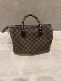 チェック柄 ハンドバッグ ブラウン系