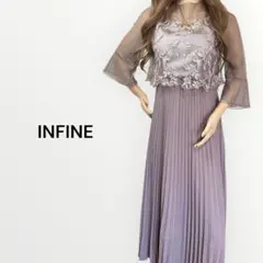 アンフィニ（INFINE）刺繍　プリーツドレス　オケージョンドレス　ワンピース