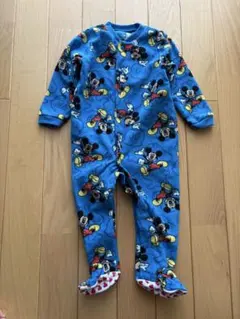 アメリカミッキー　フリースロンパース　アメリカ購入品