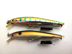 【美中古】ケンクラフト ルイスクリークミノー 7cm ２個セット トラウト 湖のサムネイル