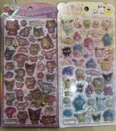 【正規品】うるちゅる　ポップシール　サンリオキャラクターズ　2枚セット