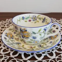 MINTON ハドンホールブルー　カップ&ソーサー１客 中古品