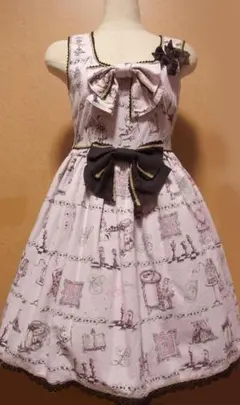 アリスの秘密の鍵柄ブリリアントジャンパースカート ピンク BABY,THE ST