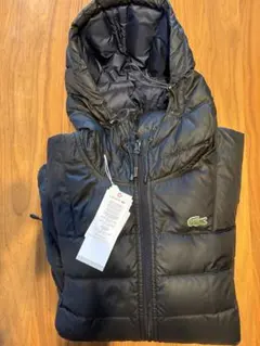 Lacoste フード付きダウンジャケット ブラック　美品
