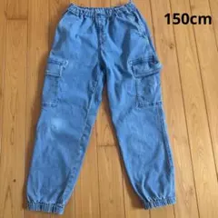 UNIQLOストレッチデニムカーゴジョガーパンツ150cm