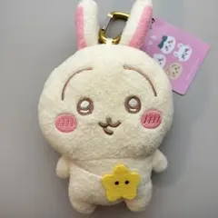 ちいかわ　がま口ポーチ　うさぎ ぬいぐるみポーチ カラビナ付き