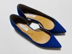 UNITED ARROWS TOKYO フラットパンプス ブルー 22.5cmのサムネイル