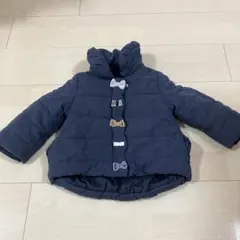 petit main 中綿コート 80cm ネイビー