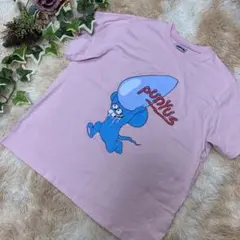 PUNYUS プニュズ　ピンクプリントTシャツ　2 大きいサイズ対応のサムネイル