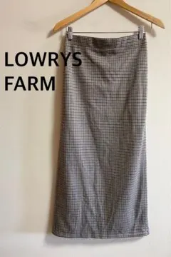 LOWRYS FARM ローリーズファーム チェック柄 ロングスカート　F