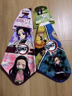 【鬼滅の刃】ループ付きハンドタオル2枚セットねずこ×胡蝶しのぶほか