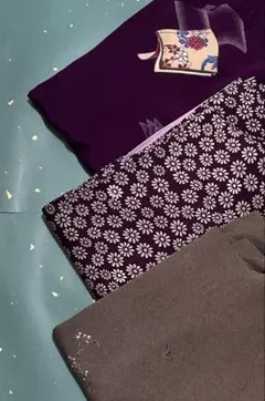 リメイク素材 着物まとめ売り／小紋・デザイン裾あり／和柄・作家向け KL039