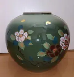 九谷焼　花器　陶器製　伝統美術品　 高さ22cm