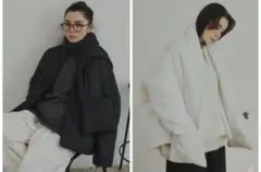 Libra Cue リブラ　リブラキュー　ポケットマフラー付き中綿ショートコート