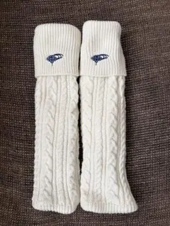 BEAMS ゴルフ　ケーブルレッグウォーマー　ホワイト