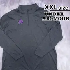 アンダーアーマー　ヒートギア　長袖　XXL　ハーフジップ　ワンポイント　古着