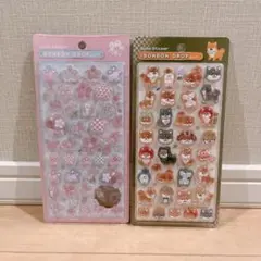 な*お様 ボンボンドロップシール 和柄 桜 柴犬2枚セット