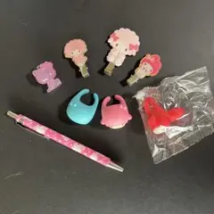 マイスウィートピアノ 前髪クリップ キキララ ガチャ 指輪 マイメロディ キティ