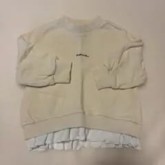 nous クリーム色 レイヤード トレーナー