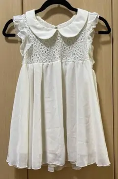 イング チュニック ペプラム 白 ホワイト シースルー ブラウス カジュアル