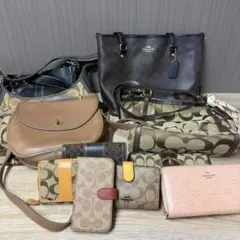 ツ*様 COACH バッグ 小物 11点まとめ シグネチャー レザー