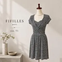 57美品 FIFILLES paris ストレッチ　ワンピースのサムネイル