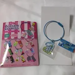 スヌーピー　シークレット2チャームキーリング　サッカー