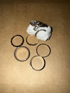 トカゲデザイン シルバーリングセット