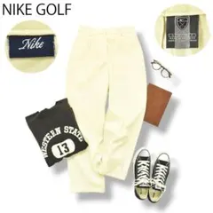 【美品】 00s ナイキ ゴルフ チノパン テーパード 6 S相当 ベージュ ♪