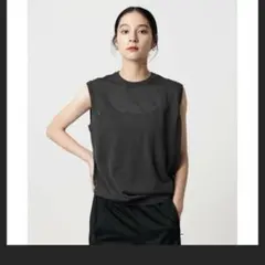 UNITED ARROWS ウールナイロン シアーノースリーブニットのサムネイル