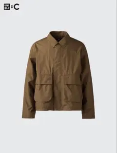 未使用品 ユニクロc コットンショートブルゾン ブラウン
