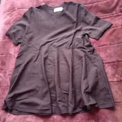 OPAQUE.CLIP ブラウン 半袖チュニック