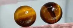 中*健様 天然石 タイガーアイ（虎目石）約10mm 2玉セット ハンドメイド・お