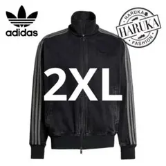 【2XLサイズ】adidas デニム ファイヤーバード トラックトップ ブラック