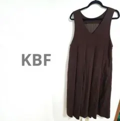 KBF ジャンパースカート プリーツ ノースリーブ ワンピース