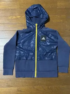 adidas フルジップ フード付きジャケット 130 アディダス　切替デザイン