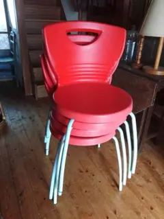 IKEA JULES ジュールズ スタッキングチェア レッド 8脚セット IKEA JULES ジュールズ スタッキングチェア レッド 8脚セット - メルカリ