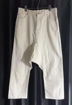 GANRYU/ガンリュウ デニムパンツ サルエル ホワイト コムデギャルソン